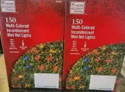 NEW! Home Accents Holiday - (2 sets) 150 Multi Mini Net Lights - FREE SHIP!