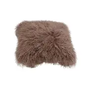Naturally Sheepskins 40x40cm Mocha Mongolian Sheepskin Cushion Cover