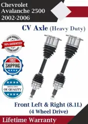 New OE Front CV Axles For 2002-2006 Chevy Avalanche 2500 8.1L HD 4WD Lifetime W. (for: Chevrolet)