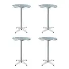 Set of 4 Outdoor Bar Table Aluminium Round 70/110CM Gardeon