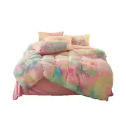 Soft Fluffy Plush Duvet Cover Set Faux Fur Quilt Covers Set