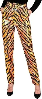 Widmann 12773 sequin pants, Tiger Pattern, L