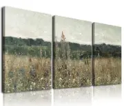 Framed Wall Art for Living Room Set of 3, Farmhouse Wall 12x16inch Vintage