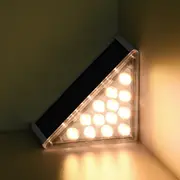 Solar Deck Lights LED Solar Step Lights Waterproof Outdoor Stair Lights Garden Path Yard Decor -Warm White