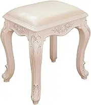 Footstool Dressing Table Vanity Table Upholstered Bench Chair Makeup Seat Baroque Piano Chair with Plastic Steel Legs for Living Room Bedroom (Color : Dark Red Size : SIL