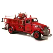 Boyle 45cm Vintage Chevy Fire Truck Metal Ornament Home/Room Standing Decor Red