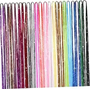 Vaguelly 1 Set Sparkling Hair Tinsel Extensions Color Hair Strings for Braiding Versatile Styling Accessories for Parties and Everyday Looks
