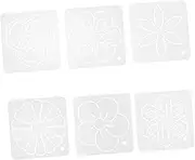 Generic 6Pcs Multi Use Quilting Templates DIY Patchwork Stencils for Creative Crafts Easy to Use Sewing Tools for Beginners Professionals for Measurement Drawing and Cutting