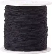 Pandahall 150 Yards Nylon Beading Cord 0.5mm Black-nylon Cord-150yards