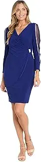[R&M Richards] Women's Cocktail Dress with Rhinestone Embellishment