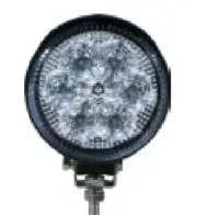 6 Diode Round LED Work Light, Flood Beam, 10-80 Volts, Reflective Aluminium Base