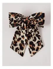 [Piper] Tigerlily Bow Scrunchie in Leopard