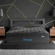 Dreamz Spring Mattress Bamboo Euro Top Bed Pocket HD Egg Foam 35cm King Single