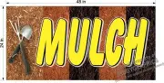 2' x 4' VINYL BANNER MULCH FOR GARDEN NURSERY FLOWER SHOP!