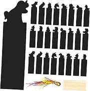 Angoily 24Pcs Scratch Paper Craft Rainbow Animal Designs for DIY Bookmarks Decorations Creative Art Activity for Parent Fun