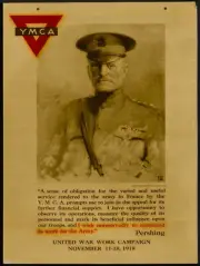 1918 General Pershing World War One NEW Metal Sign: YMCA War Work Campaign