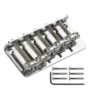 Chrome 5 String Vintage style Bridge for J Bass P bass Top Load