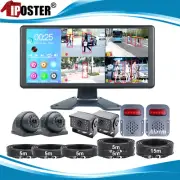 10.36" AHD Monitor DVR 1080P Backup camera +BSD Alarm System For Truck Caravan