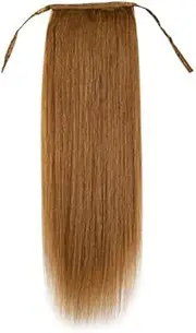 [RemeeHi] Silky Straight High Ponytail Clip In Remy Human Hair Extensions 80G 15 Inches #30 Light Auburn