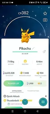 Shiny Pikachu Safari Hat - Instant Trading - Pokemon Go