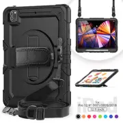 Shockproof Case For Apple iPad 10th Air 5 Pro 11 12.9 mini Shoulder Strap Cover