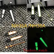 Green Luminous Black Orange Green Watch Hands Set For NH35A NH36A Movement