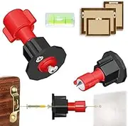 Keyhole Marker, Keyhole Slot Marking Tool, Picture Mounting Tool, Wall Marker Hanging Pictures, Mounting Tools kit for Pictures (Red, 2 Pack)