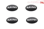 MINI COOPER WHEEL CAP CENTER EMBLEM COOPER MINI STICKER SET OF 4 GENUINE NEW