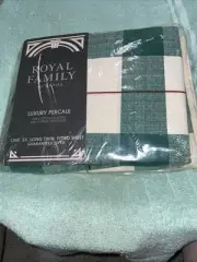 Royal Family Luxury Percale Extra Long Twin Fitted Sheet Vintage New