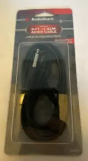 Radio Shack 6 Ft Audio Cable 1/4" RCA Phono Male to Mono Male