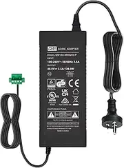 LINOVISION 48V 2.5A Power Adapter, AC 100-240V to DC 48V 2.5A 120W, SAA Listed, 4 Pin Connector, for PoE Switches and PoE NVRs