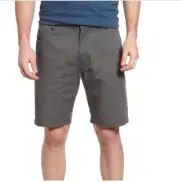 VOLCOM VMONTY sz 40 gray chino short modern Stretch fit NEW