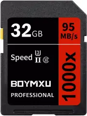 32GB Memory Card, Professional 1000 X Class 10 Card U3 Memory Card Compatible.