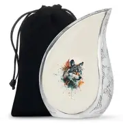 Wolf Howling Cremation Urns For Men - Urn For Ashes Adult Male -10 Inch