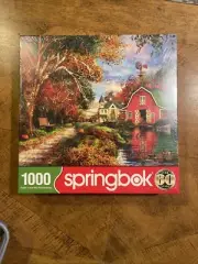 NWT Springbok "Autumn Barn" 1000 Piece Jigsaw Puzzle - New Sealed!