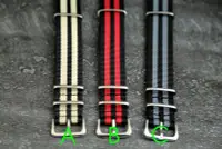 在飛比找Yahoo!奇摩拍賣優惠-22mm~Nylon Watch Strap 尼龍NATO 