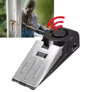 Security Protection 125dB Super Loud Anti-Theft Alarm System, Household Wedge-Shaped Door Stopper, Emergency Alarm Device