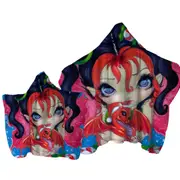 Faces of Faery #182 Christmas Fairy and Dragonling Towel with Hood