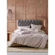 Linen House Haze Wisteria Cotton Quilt Cover with Pillowcase Set Purple