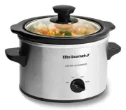 Elite MST-250XS# Slow Cooker Ceramic Pot, with Adjustable Temp, Entrees, Sauc...