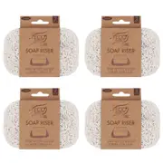 4x White Magic Eco Basics Soap Riser Fast Drying&Longer-Lasting Bar - Cream