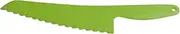 Cuisena Salad Lettuce Knife - Serrated Edge, Ergonomic Handle, Ideal for Slicing Lettuce, Vegetables, Fruits, Bagels, Cakes & Bread, Prevents Oxidation & Tearing of Delicate Leaves, 30cm - Green