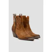 Replay Womens Footwear Leather Totem Ankle Boots Red