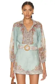 BNWT - $550 Zimmermann Devi Billow Blouse - Size AU 2/US 4/6