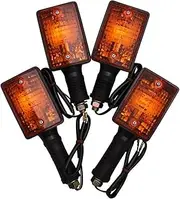 LED Indicator Blinkers Amber Lamp Accessories 2/4 PCS Motorcycle Rear Brake Turn Indicators Amber Lamps For YA&MA&HA DT125 XT350 XT600 XT550 XT250 FZ750 1985-2000(4PCS)