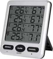 Thermometer Hygrometer - -10 Wireless Temperature Humidity Monitor Home Office Use