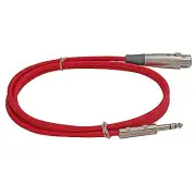 6ft foot feet RED 1/4 TRS to XLR Female audio Patch Cable mic microphone cord