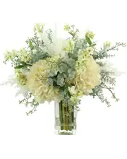 Creative Displays Seafoam & White Hydrangea with Berry Floral Arrangement