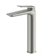 Oliveri Paris Brushed Nickel Tower Basin Mixer WELS 5 Star 6L/min