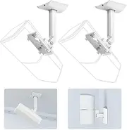 2 Pack Speaker Wall Mount Brackets for Bose UB-20, UB-20 Series II, Wall Mount Ceiling Bracket for Lifestyle 600 ST535 ST525 ST520 535III 525III CM520 SoundTouch JC-II AM6-V AM10-V AM10IV-White